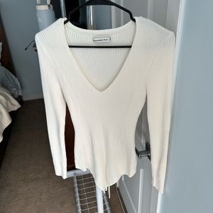 Abercrombie V Neck Ribbed Bodysuit